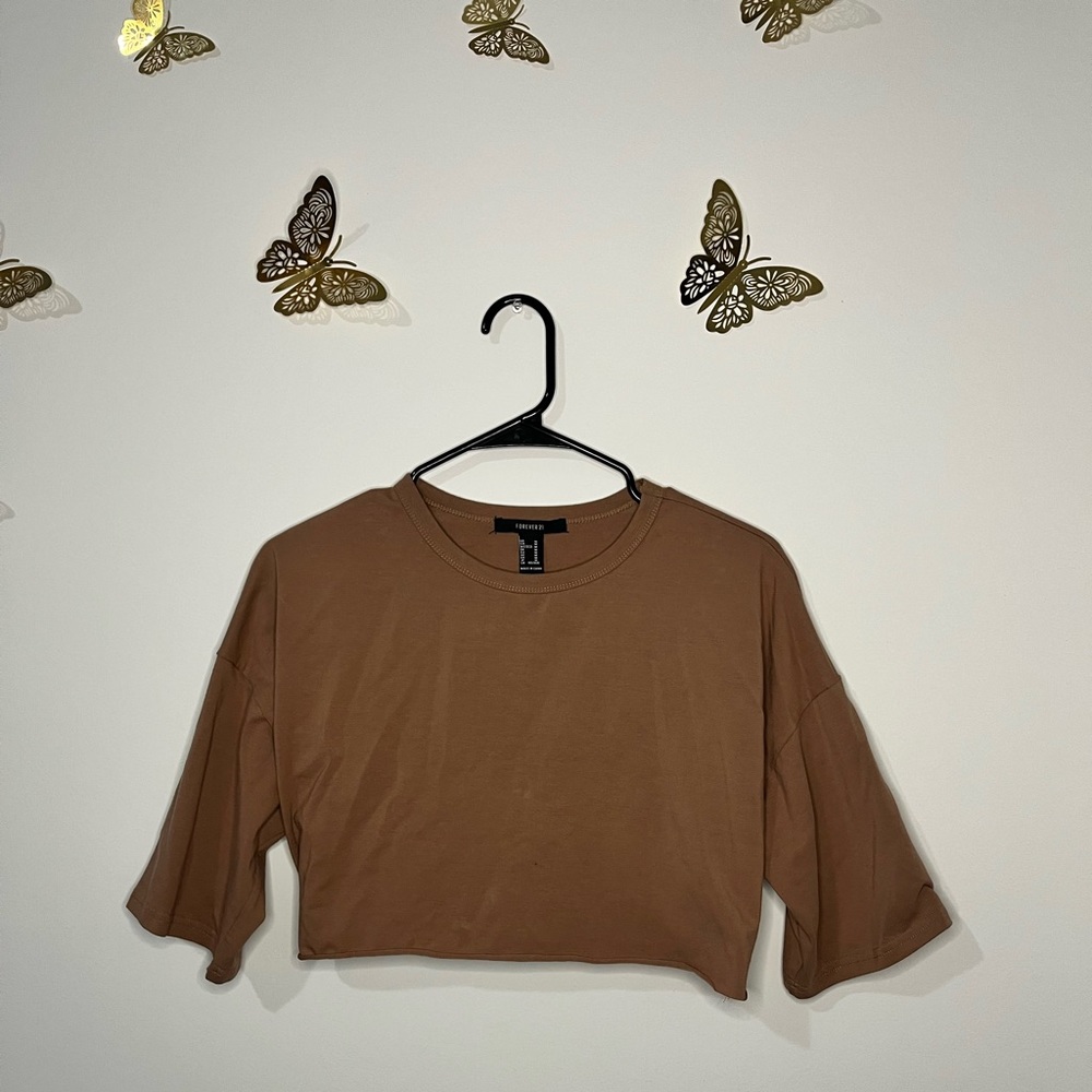 Brown Crop Top
